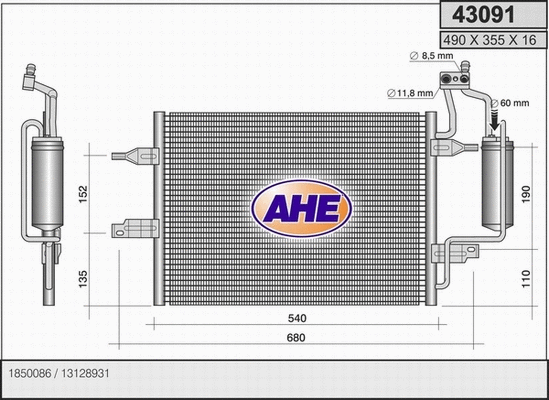 Condenser, air conditioning (43091)