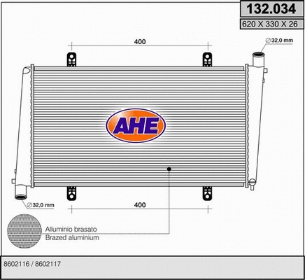 Radiator, engine cooling (132.034)