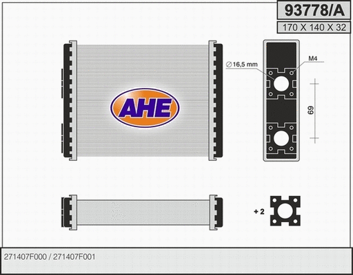 Heat Exchanger, interior heating (93778/A)