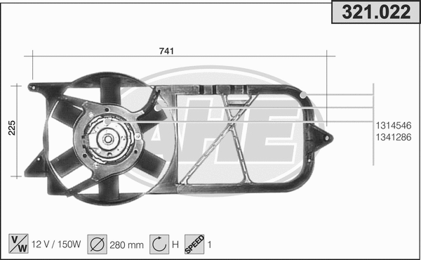 Fan, engine cooling (321.022)