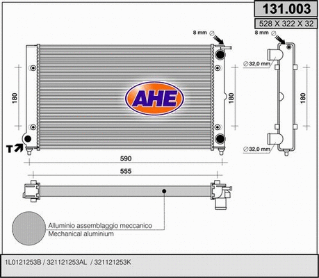 Radiator, engine cooling (131.003)