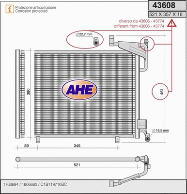 Condenser, air conditioning (43608)