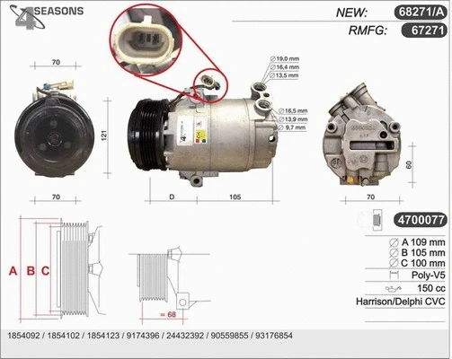 Compressor, air conditioning (68271/A)