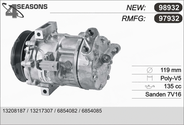 Compressor, air conditioning (97932)