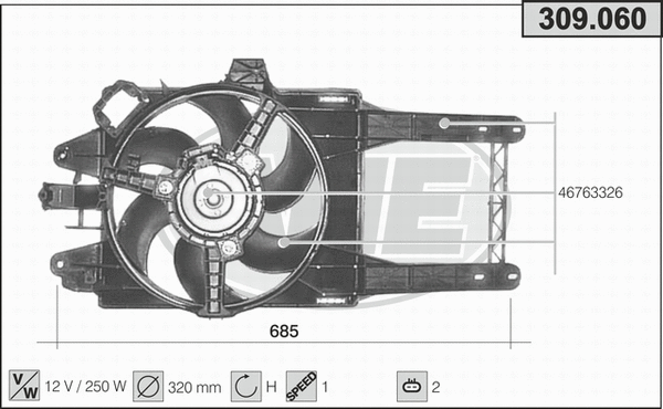 Fan, engine cooling (309.060)