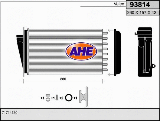 Heat Exchanger, interior heating (93814)