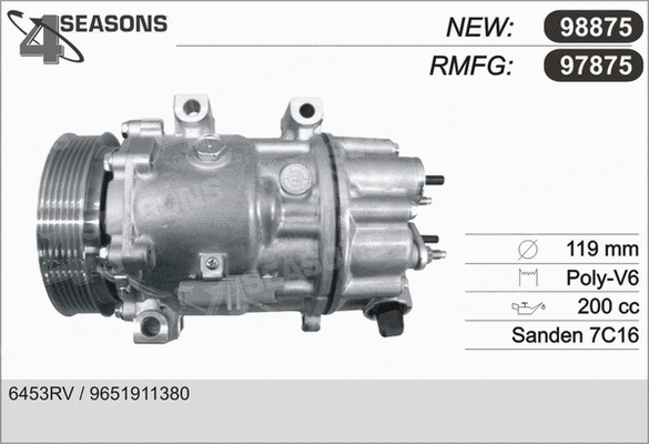 Compressor, air conditioning (97875)