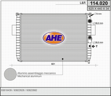 Radiator, engine cooling (114.020)