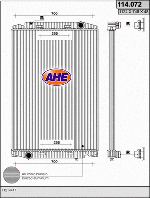 Radiator, engine cooling (114.072)