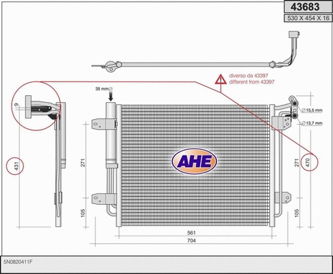 Condenser, air conditioning (43683)
