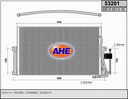 Condenser, air conditioning (53201)