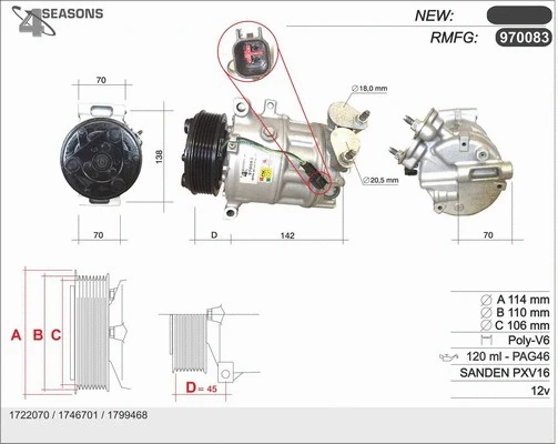 Compressor, air conditioning (970083)