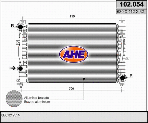 Radiator, engine cooling (102.054)