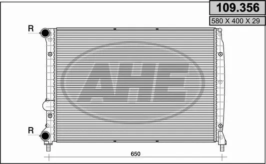 Radiator, engine cooling (109.356)