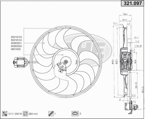Fan, engine cooling (321.097)