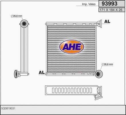 Heat Exchanger, interior heating (93993)
