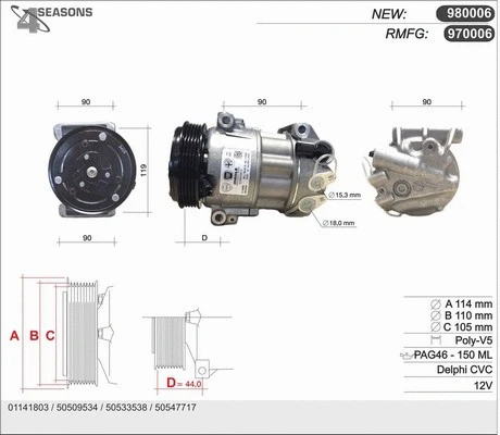 Compressor, air conditioning (980006)