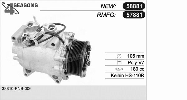 Compressor, air conditioning (57881)