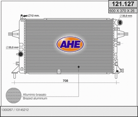 Radiator, engine cooling (121.127)