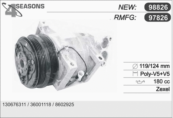 Compressor, air conditioning (97826)