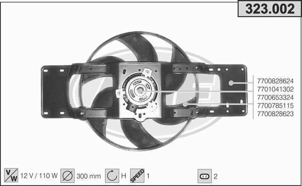 Fan, engine cooling (323.002)