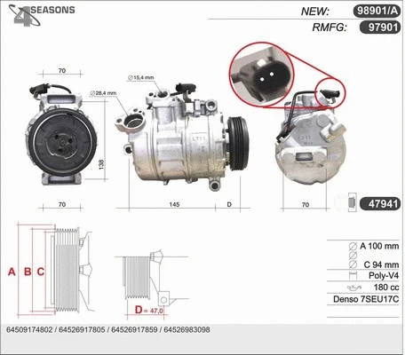 Compressor, air conditioning (98901/A)