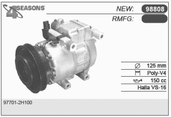 Compressor, air conditioning (98808)