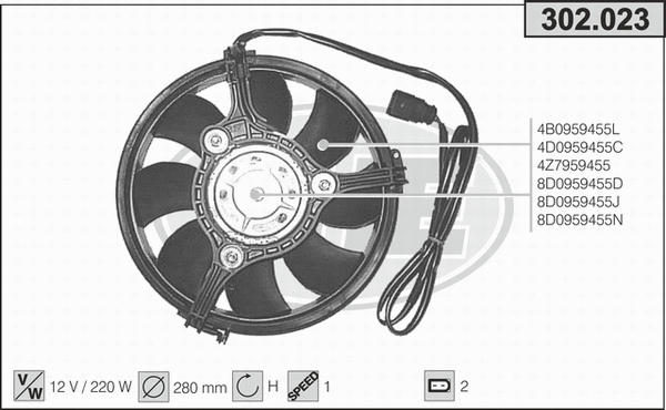 Fan, engine cooling (302.023)