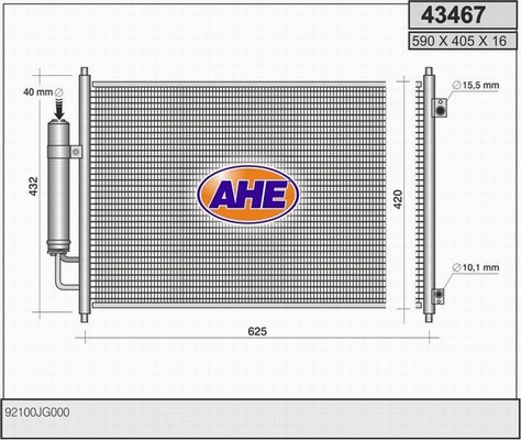 Condenser, air conditioning (43467)
