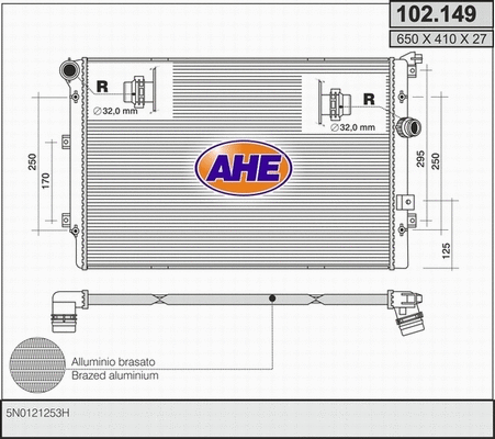 Radiator, engine cooling (102.149)