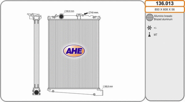 Radiator, engine cooling (136.013)