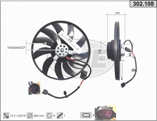 Fan, engine cooling (302.108)