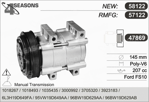 Compressor, air conditioning (57122)