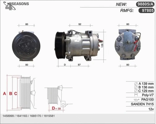Compressor, air conditioning (97805)