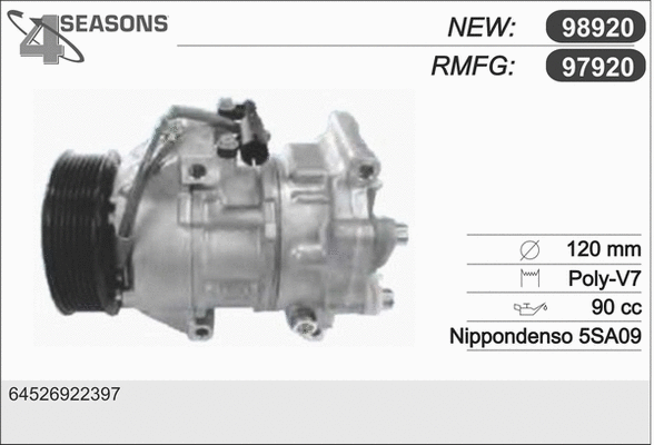Compressor, air conditioning (97920)