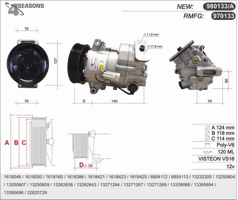 Compressor, air conditioning (970133)