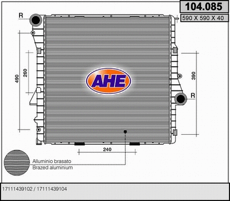 Radiator, engine cooling (104.085)