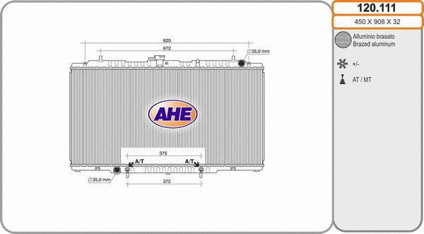 Radiator, engine cooling (120.111)