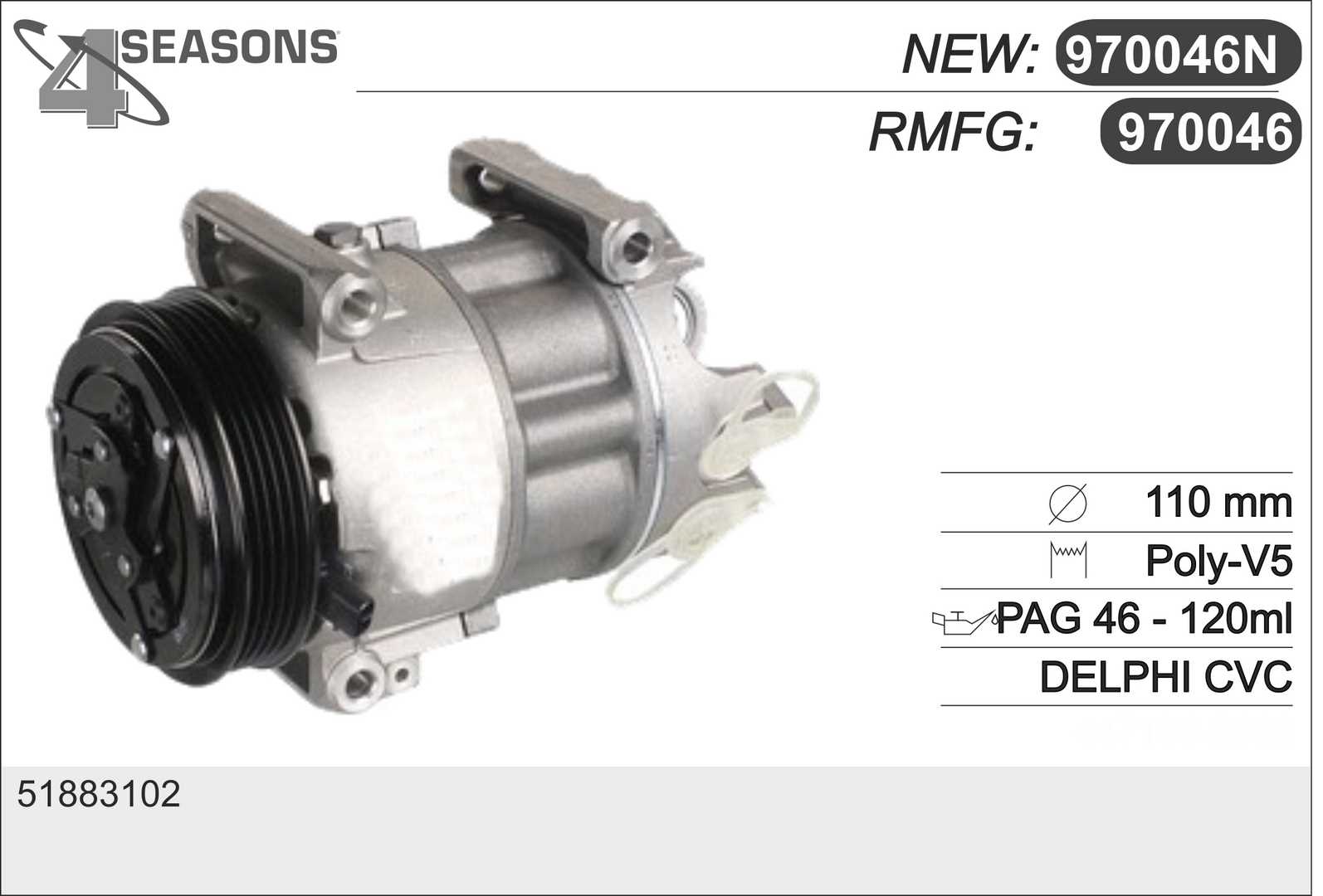 Compressor, air conditioning (970046N)