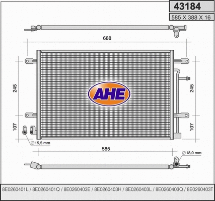 Condenser, air conditioning (43184)