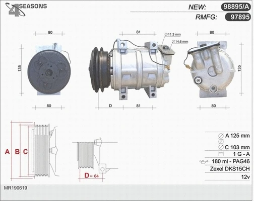 Compressor, air conditioning (97895)