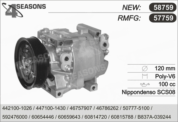 Compressor, air conditioning (57759)