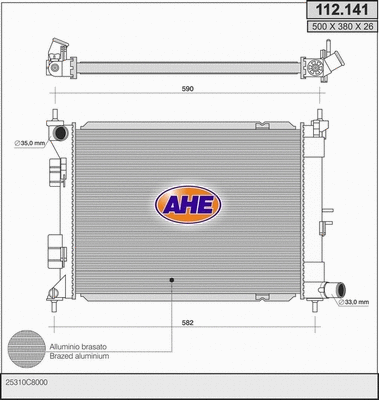 Radiator, engine cooling (112.141)