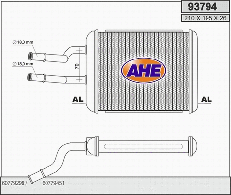 Heat Exchanger, interior heating (93794)