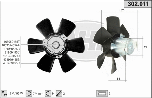 Fan, engine cooling (302.011)