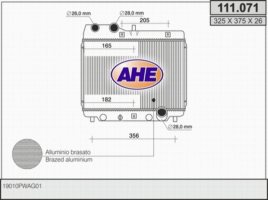 Radiator, engine cooling (111.071)
