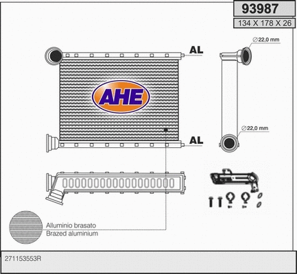 Heat Exchanger, interior heating (93987)