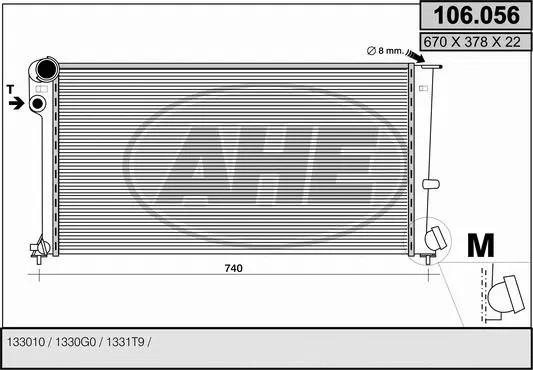 Radiator, engine cooling (106.056)