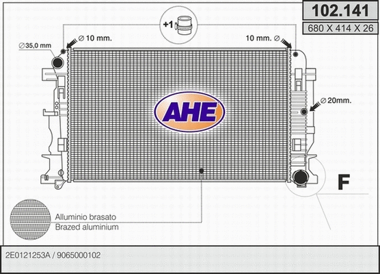 Radiator, engine cooling (102.141)
