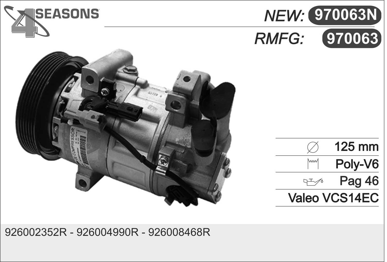 Compressor, air conditioning (970063N)
